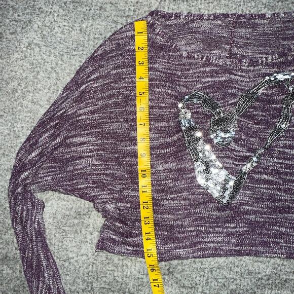 Purple Crop Sweater Top - Picture 5 of 6